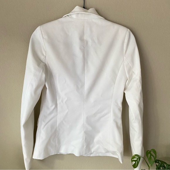 Forever 21 White Blazer Suit Jacket with Pockets Business Casual Professional - Picture 2 of 5